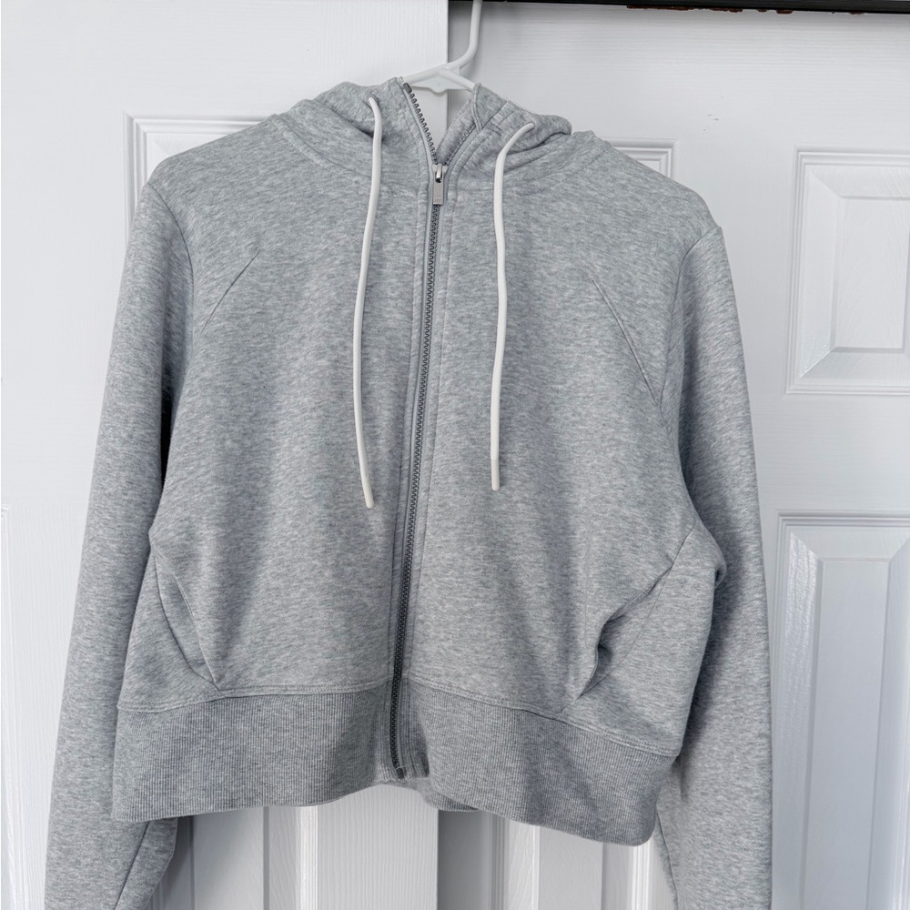 All In Motion Gray Zip-Up Cropped Hoodie, Women’s size large